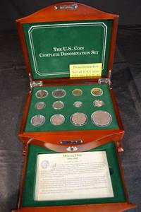 lot 133 image: The U.S. Coin Complete Denomination Set in Wooden Display Case