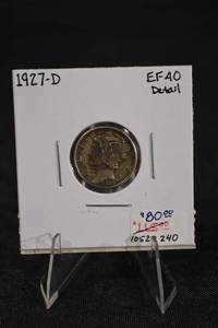 lot 155 image: 1927-D Mercury Dime