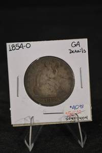 lot 159 image: 1854-O Seated Liberty Half Dollar - G4 Details