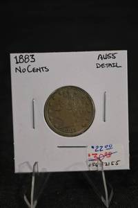 lot 179 image: 1883 V- Nickel AU 55 Detail
