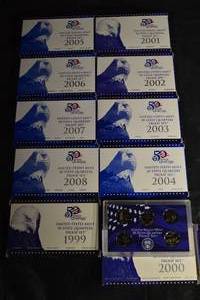 lot 228 image: United States Mint 50 State Quarters Proof Set (Lot of 10)