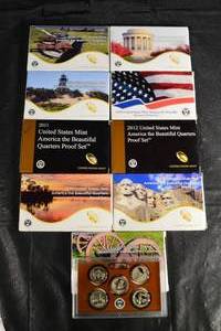 lot 229 image: United States Mint America the Beautiful Quarters Proof Set (Lot of 9)