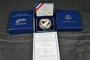 lot 234 image: United States Mint 2008 Bald Eagle Commemorative Silver Dollar - Proof