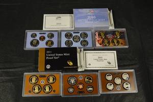 lot 253 image: United States Mint Proof Sets 2010-2011 - Assorted Original Packaging