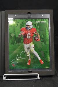 lot 272 image: Emanate James Conner Arizona Cardinals 4799 Autographed Card in Display Case