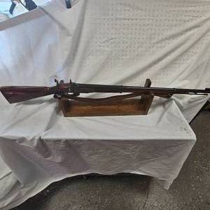lot 23 image: Parker Hale 58 Cal w Peep, Beautiful, comes with Sling