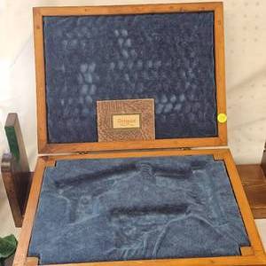 lot 34 image: Beautiful Case that holds all 3 Ortigies pistols