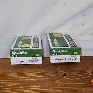 lot 39 image: Remington 9mm, 2 Boxes