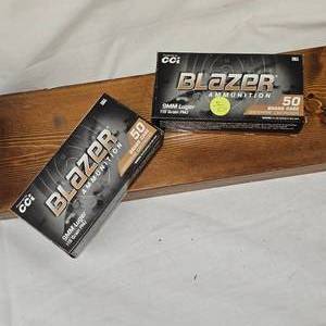 lot 40 image: FederalCCI Brass Blazer 9mm, 2 Boxes