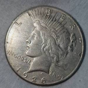 lot 21 image: 1926 S Peace Dollar $1   XF