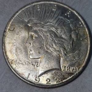 lot 29 image: 1922 Peace Dollar $1  VGF