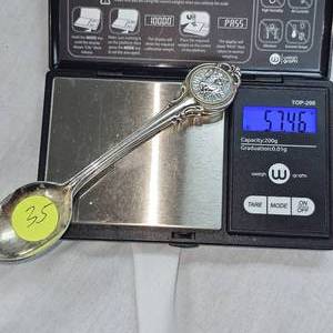 lot 35 image: Set of .925 Sterling Teaspoons weighing 57.46 grams