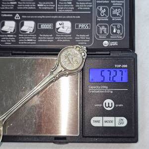 lot 41 image: Set of .925 Sterling Teaspoons weighing 57.27 grams