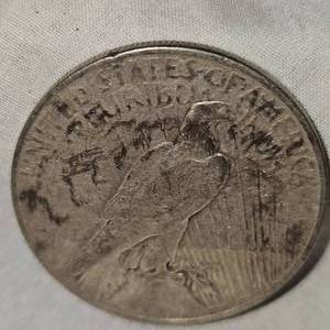 lot 11 image: 1923 D Peace Dollar $1 Fine