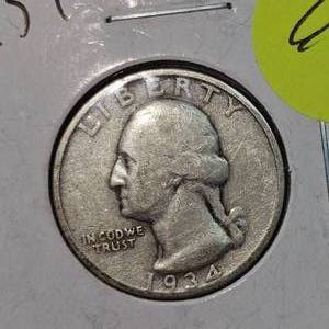 lot 67 image: 1934D, 1936S, 1937D, Washington 25c