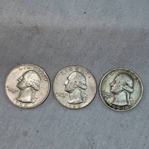 lot 88 image: 1964,53, 64 Washington 25c (3)