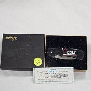 lot 94 image: Colt Zippo Lock Back Knife, older but Like New