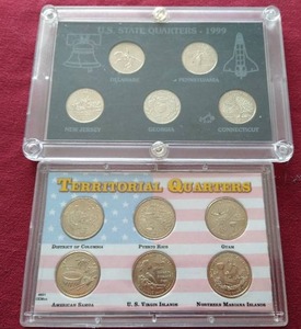 lot 2 image: (2) Quarter Sets