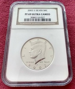lot 5 image: 2002-S Silver Kennedy Half Dollar - NGC PF69 Ultra Cameo