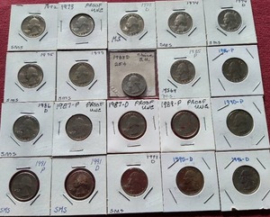 lot 32 image: (20) Washington Quarters - Mostly Proof or Uncirculated