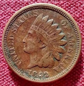 lot 41 image: 1862 Indian Penny - Partial Liberty