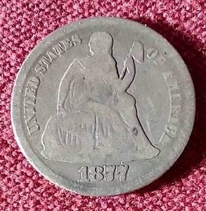 lot 50 image: 1877 Liberty Seated Dime