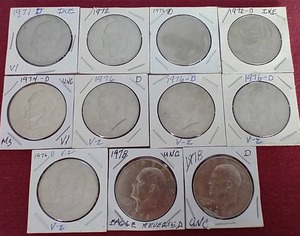 lot 76 image: (11) Eisenhower Dollars