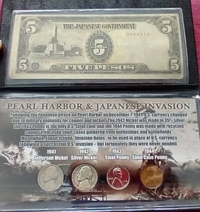 lot 118 image: Pearl Harbor & Japanese Invasion Money