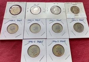 lot 126 image: (10) Proof Washington Quarters