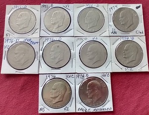 lot 144 image: (10) Eisenhower Dollars