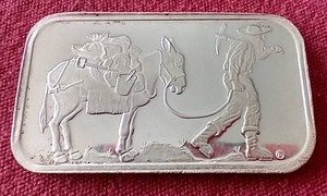 lot 146 image: SilverTowne Prospector 1 oz Silver Bar