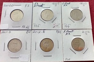 lot 161 image: (6) Nickels - Uncirculated & Proofs