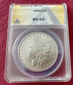 lot 176 image: 1902-O Morgan Dollar - ANACS MS62