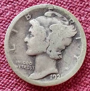 lot 183 image: 1921 Mercury Dime - Key Coin