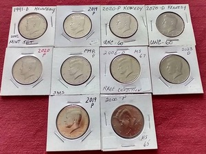 lot 193 image: (10) Kennedy Half Dollars - Mostly Uncirculated