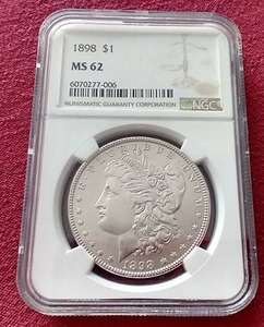 lot 196 image: 1898 Morgan Dollar - NGC MS62