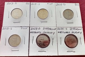 lot 207 image: (6) Nickels - Mostly Uncirculated & Proof