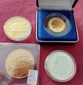 lot 208 image: (4) Nice Reproduction Coins