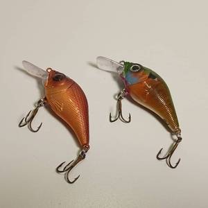 lot 415 image: Lot of 2 Unique Jiggin Jeff Handmade (airbrushed) in MN fishing lure with multiple beautiful colors.