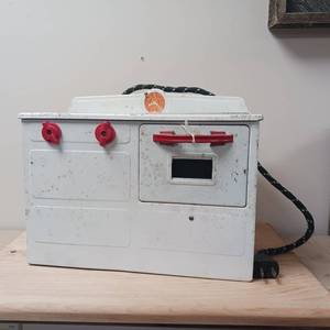 lot 453 image: 1950s Vintage Little Lady Electric Toy stove (Works  We use it to keep our coffee mugs warm in the winter)