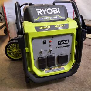 lot 15A image: RYOBI 4000-Watt Gasoline Powered Digital Inverter Generator.