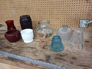 lot 179 image: These vintage apothecary jars originally used in pharmacies to store and display medicines and chemicals