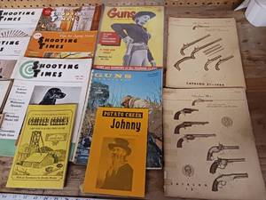 lot 185 image: A collection of vintage Western Americana and firearms-related publications.