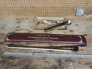 lot 189 image: Harmonicas, flutes and a Vingobow musical instrument bow