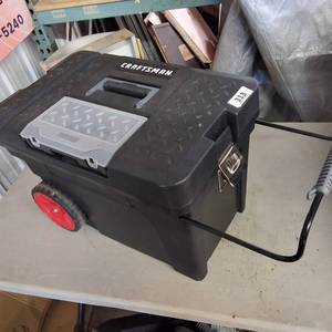 lot 313 image: Craftsman Rolling Tool Box, likely the 17 Gallon Black Pro Mobile Tool Box (Model CMST33026