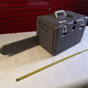 lot 395 image: Ryobi 37cc 2-Cycle Gas Chainsaw - including carrying case