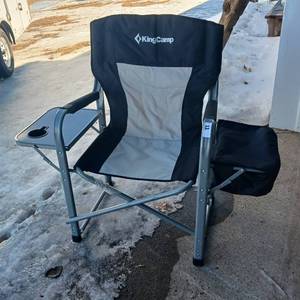 lot 405 image: KingCamp Heavy Duty Steel Camping Folding Director Chair�