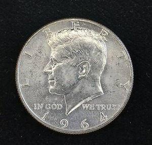 lot 387A image: 1964 Kennedy Half Dollars 1 coin - Flat Rate Coin Shipping - Tax Exempt