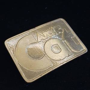 lot 344 image: Vintage Arctic Cat brass belt buckle - C. 1970s - early 1980s