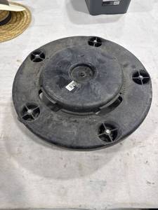 lot 1706 image: Black Plastic Garbage Can Caddy